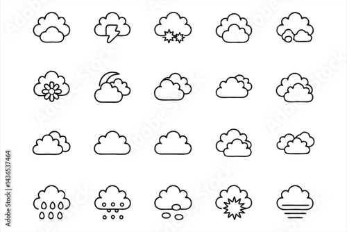Cloud icon set