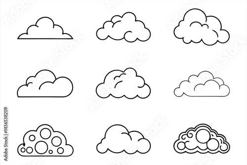 Cloud icon set
