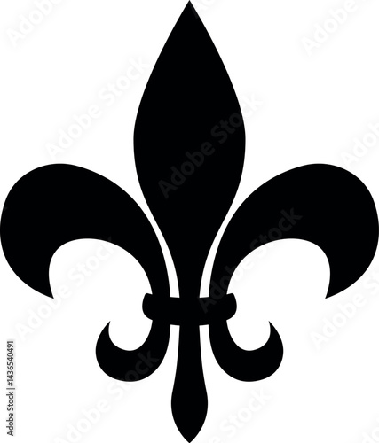 Fleur de lis icon. Floral design signs and symbols.