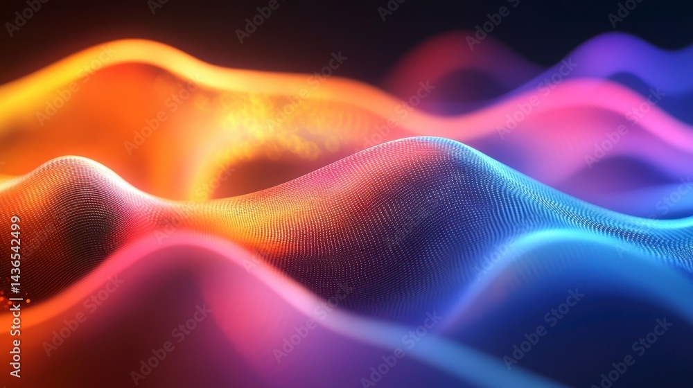 Obraz premium Abstract colorful glowing wave background.