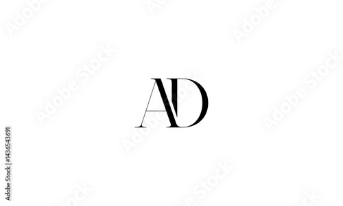AD initial letter, monogram logo