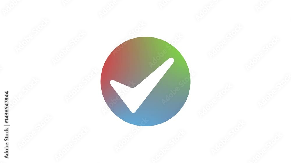 Fill circle check mark symbol animation, Minimalist shape circle check mark Fill circle check mark symbol animation, Minimalist shape circle check mark