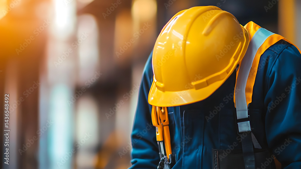 Construction Worker in Hard Hat and Safety Vest Construction Worker in Hard Hat and Safety Vest