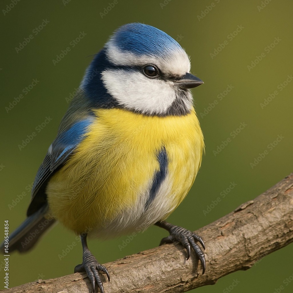 Fototapeta premium Blue Tit Bird on Branch