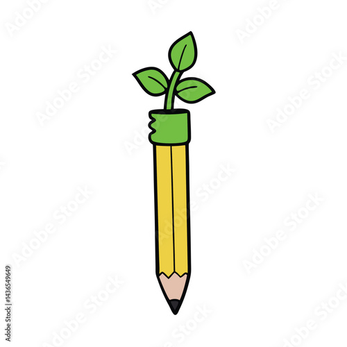 Design A Pencil That Transforms Into A Leafy Branch