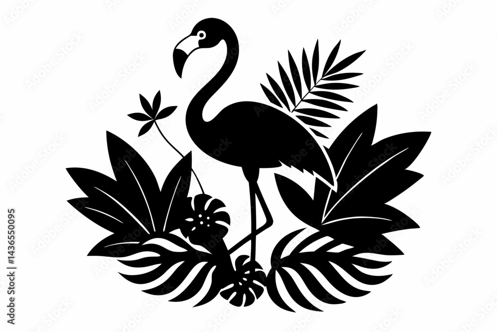 Obraz premium black swan vector illustration