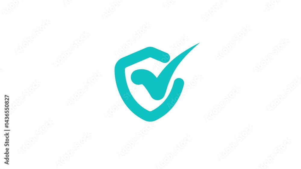 Minimal Security Checkmark Symbol Animation, Symbolizing security and approval Minimal Security Checkmark Symbol Animation, Symbolizing security and approval