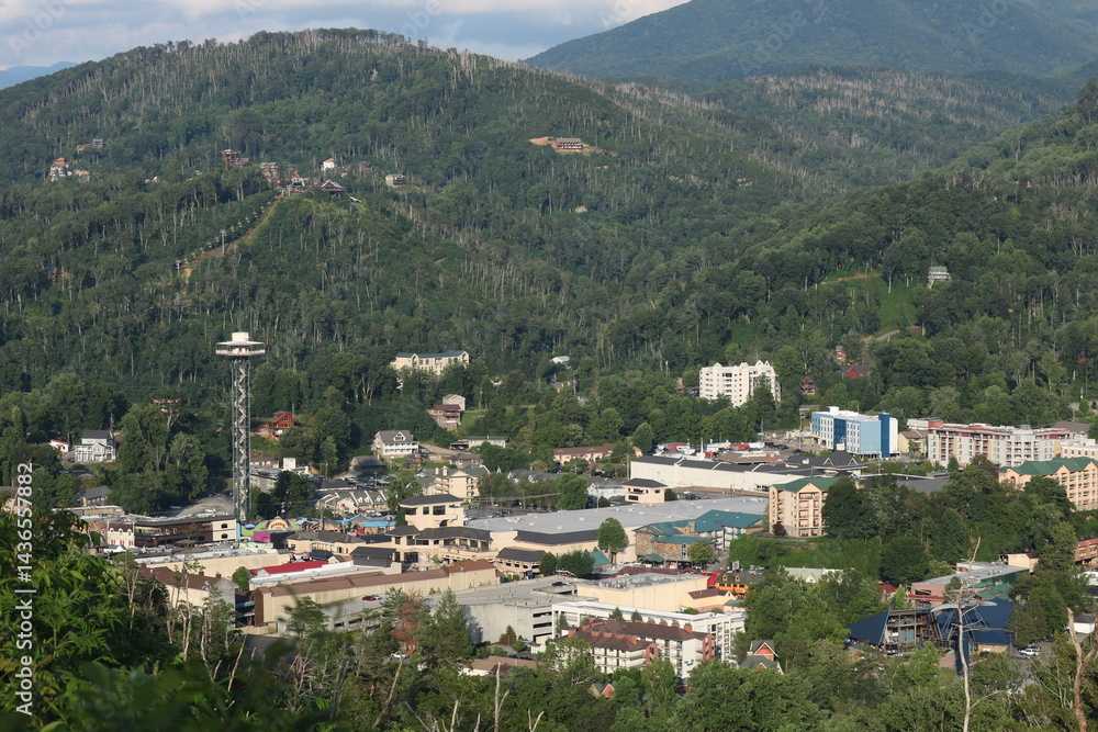 Obraz premium Summer in Gatlinburg, Tennessee landscape