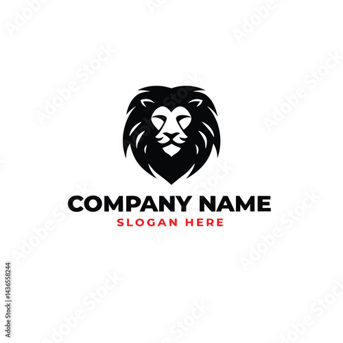 Powerful lion head logo