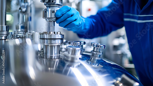 Wallpaper Mural Worker Operating Industrial Machinery in a Manufacturing Plant Torontodigital.ca