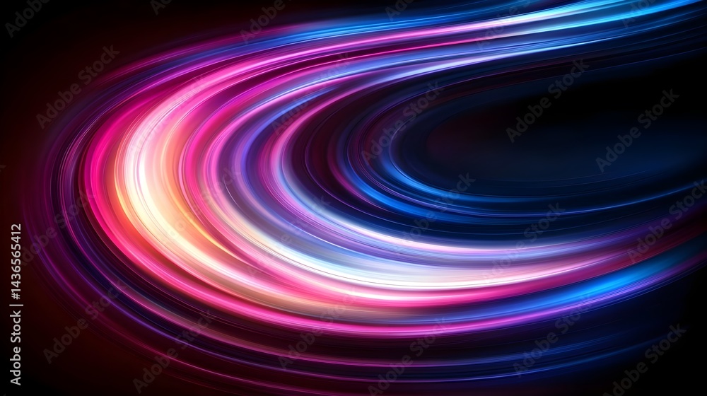 Swirling Waves of Neon Light in Vibrant Colors Swirling Waves of Neon Light in Vibrant Colors