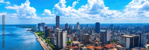 cinematic kinshasa congo downtown skyline