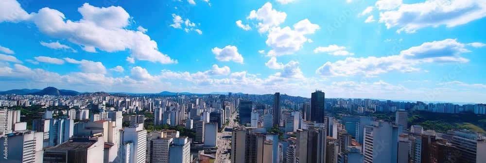 Fototapeta premium cinematic sao paulo brazil downtown skyline 