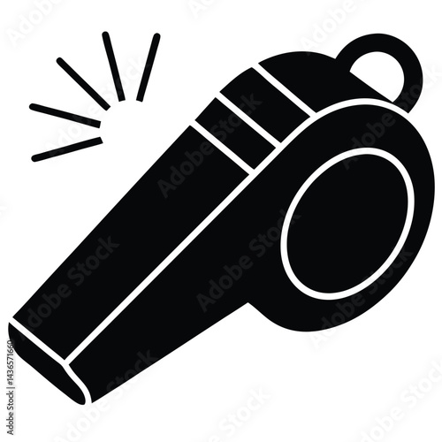 Vector Illustration of Cute Whistle