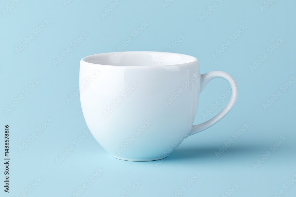Obraz premium single blank cup isolated on smooth gradient backdrop showcasing minimalistic elegance and offering ample copy space