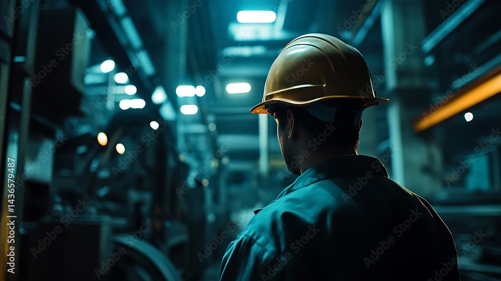 Obraz premium Worker in Industrial Environment