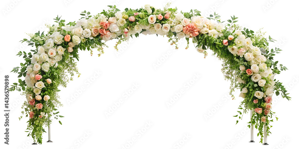 Fototapeta premium wedding-flower arch isolated on white background PNG