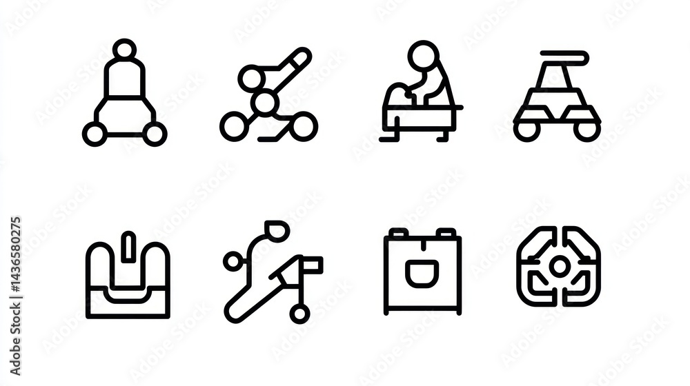 Obraz premium Healthcare Equipment Icons Collection