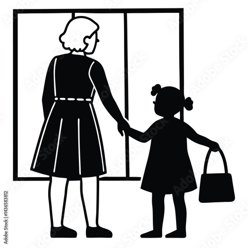granddaughter holding hands with grandma while wi