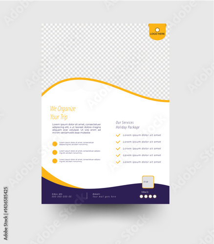 A bundle of A4 Travel flyer template, modern flyer template, broucher design, perfect for creative professional business, corporate flyer design. 