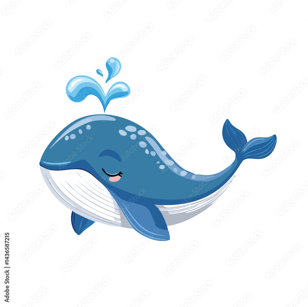 Obraz premium Cute Whale Illustration