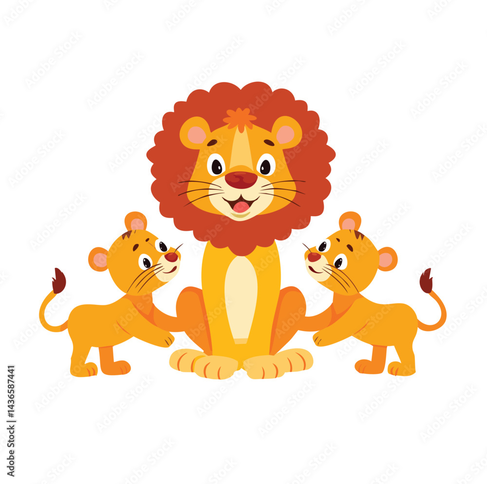 Cute Lion Illustration Cute Lion Illustration