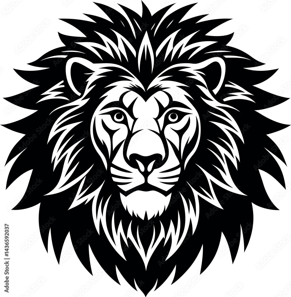 Obraz premium Lion Face Vector