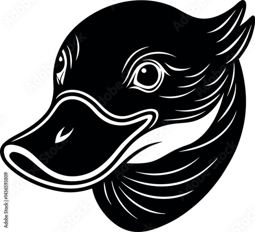 Cute Platypus Head Vector