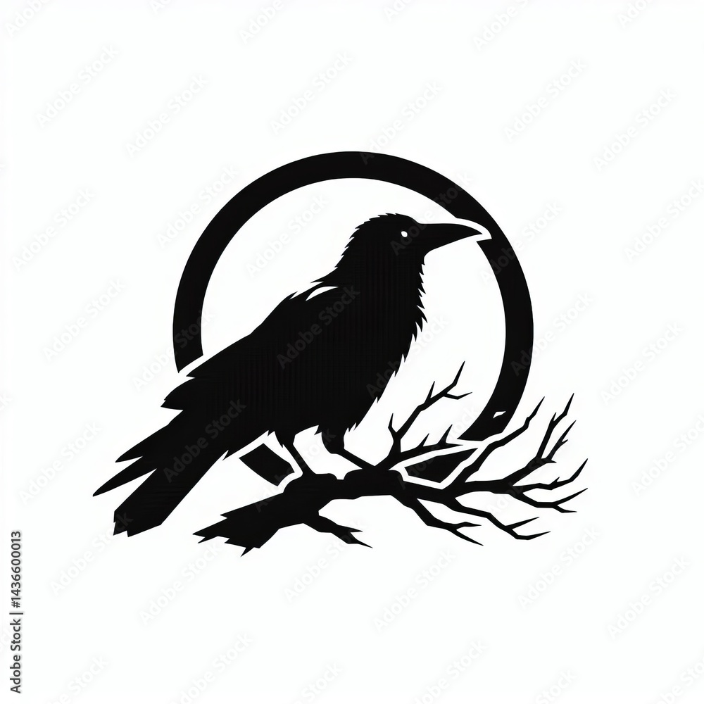 Fototapeta premium Crow Silhouette Vector
