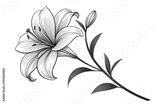 Side View Lily Flower