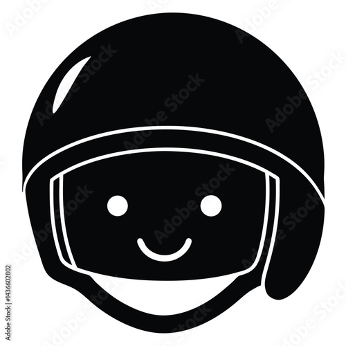 vector illustration of cute helmet