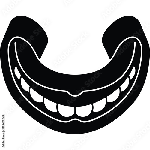 vector illustration of cute mouthguard