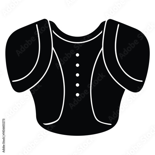 vector illustration of cute shoulder pads