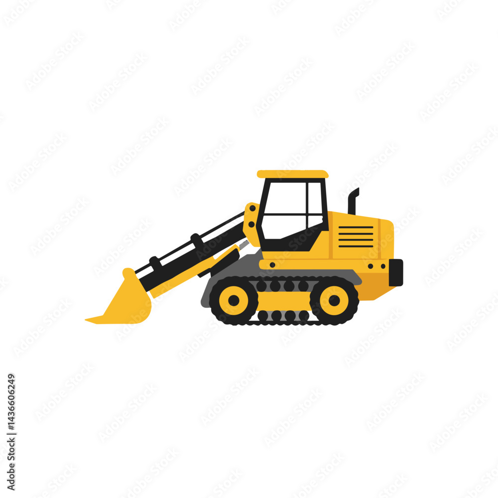 Pipe layer machine icon for construction and utility installation Pipe layer machine icon for construction and utility installation