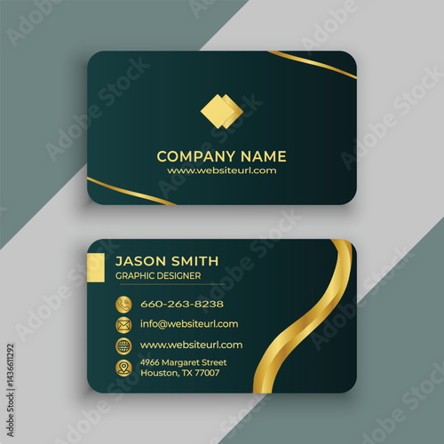 Gold foil business card design