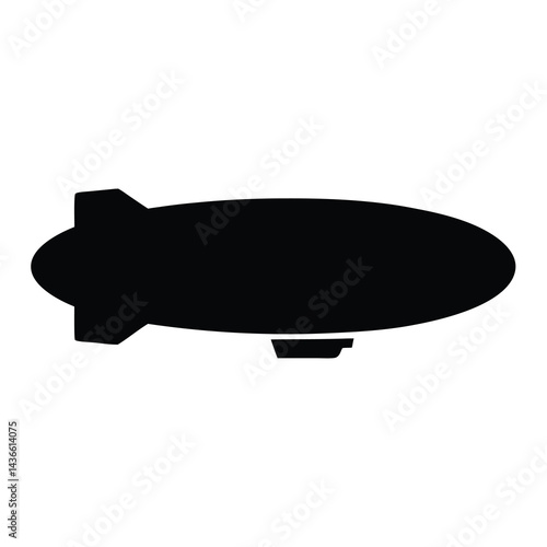 Silhouette of a vintage airship gliding gracefully through the sky, a zeppelin