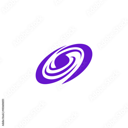 black hole galaxy deep logo simple purple, Creative planet logo design with modern concept