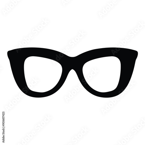 Elegant cat eye glasses in silhouette style for fashion and design