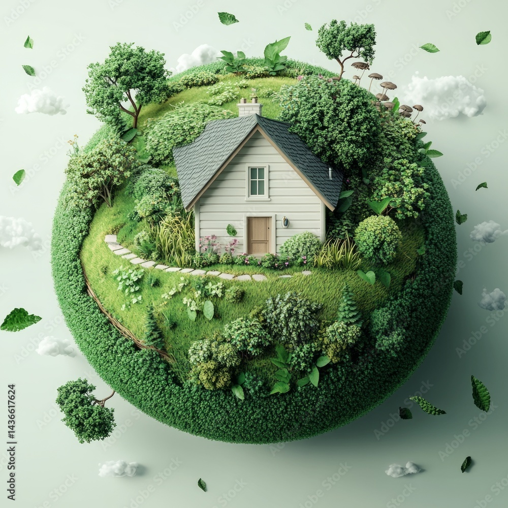 Environmental protection: green building concept.
