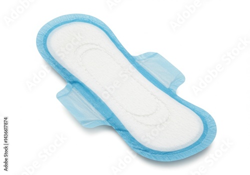 Sanitary napkin pad isolated on white background