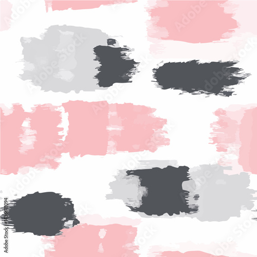 Vector of Pink and gray hand drawn seamless pattern