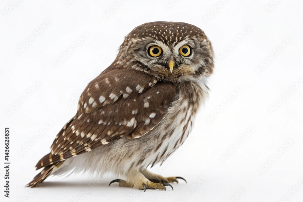 Obraz premium northern pygmy owl isolated on white background