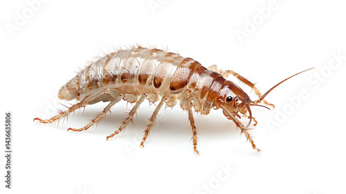 Head lice isolated on a white background.