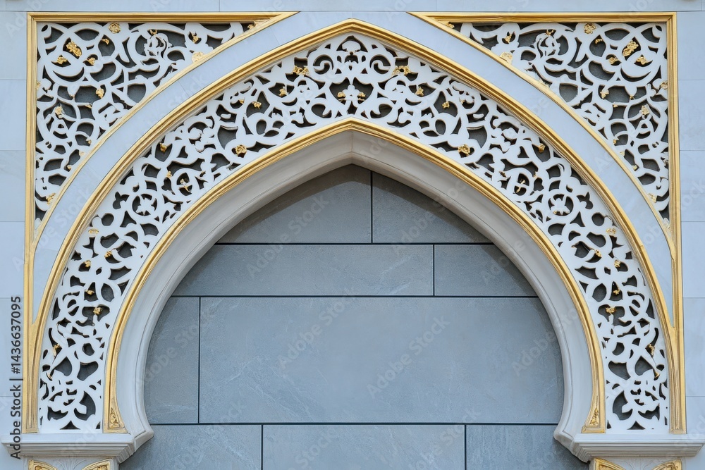 Obraz premium Ornate archway with floral design