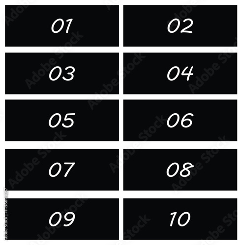 set of 1 to 10 counting  icon vector  illustration 