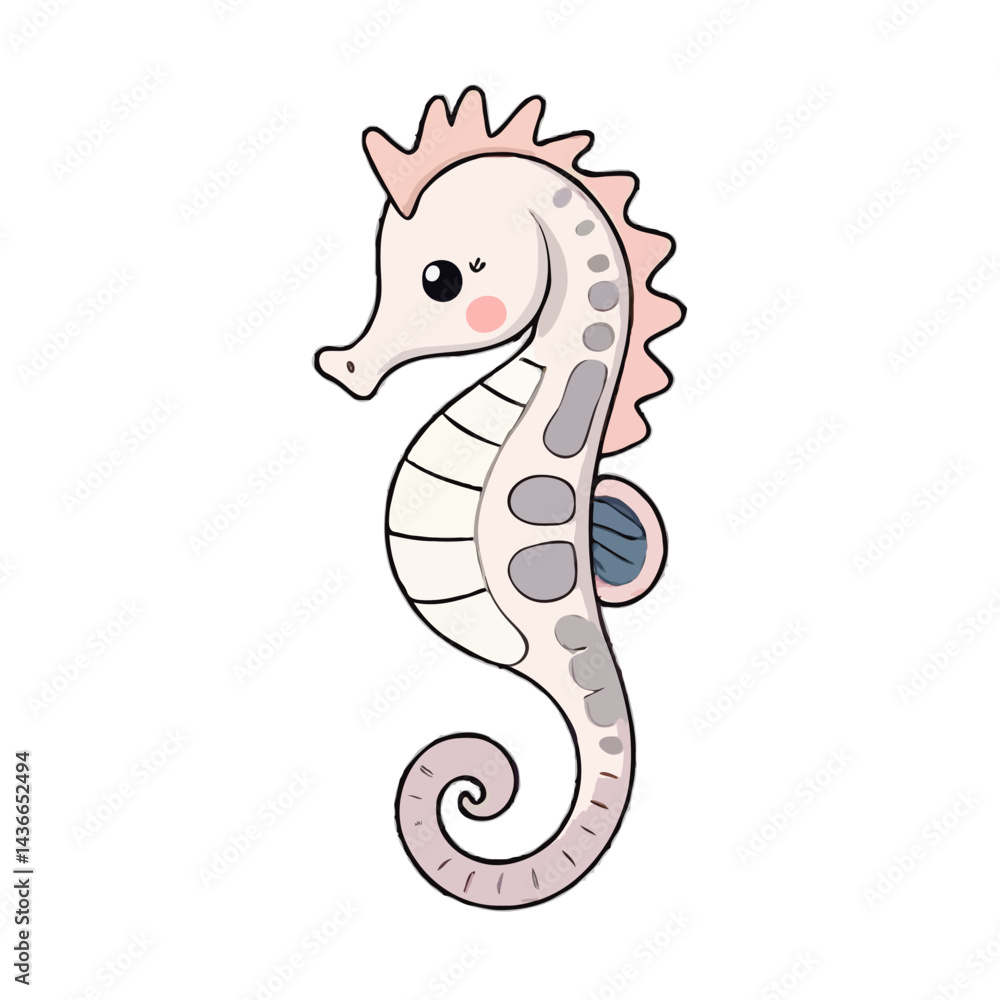 Fototapeta premium Adorable Little Seahorse 
