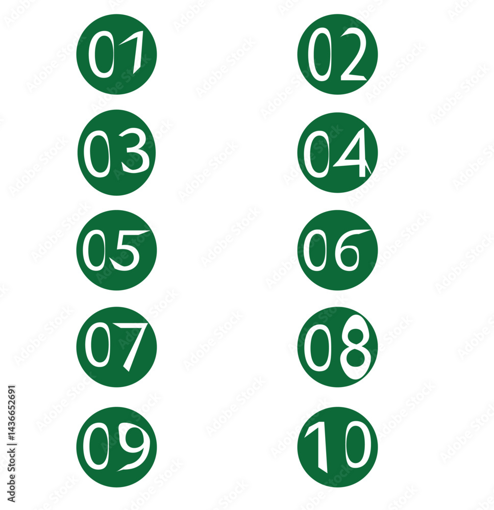set of 1 to 10 counting icon vector illustration set of 1 to 10 counting icon vector illustration