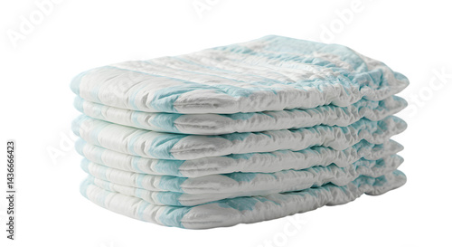 stack of diapers isolated