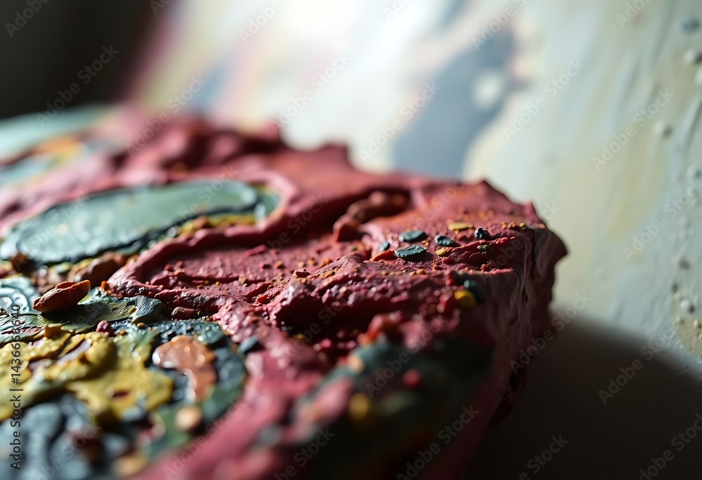 Fototapeta premium close up of a piece of art on a table