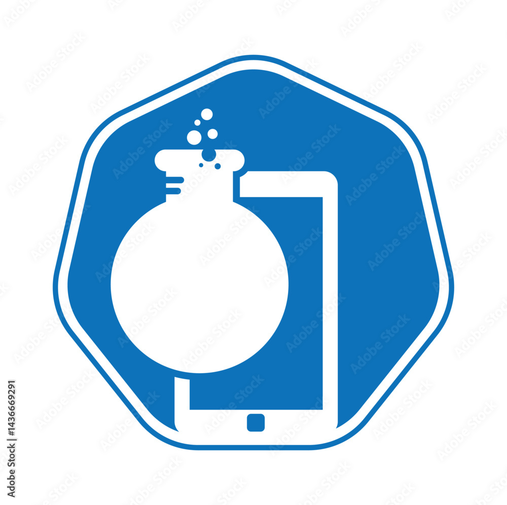 Obraz premium Mobile Lab Logo Template Design.